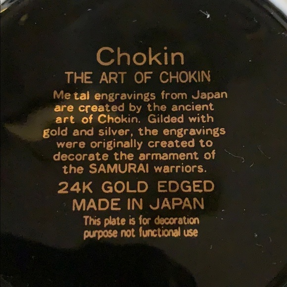 SALE!! Chokin plate 24 karat gold edging. 3 - Picture 4 of 7